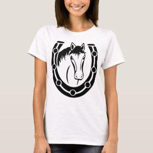 Horse Westernare Horseshoe Equestrian Cowgirl Farm T Shirt