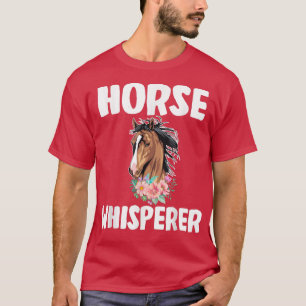 Horse Whisperer Cute Horse Blommigt Flower Farm Fa T Shirt