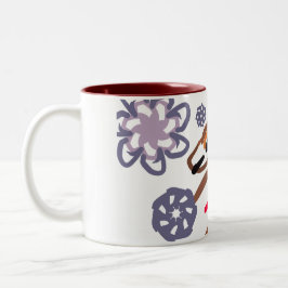 Horse winter Två-Tonad mugg