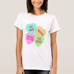 Horse Women Candy Hearts T Shirt