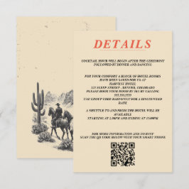 Horseback Canyon Couple QR Code and Details Tilläggskort