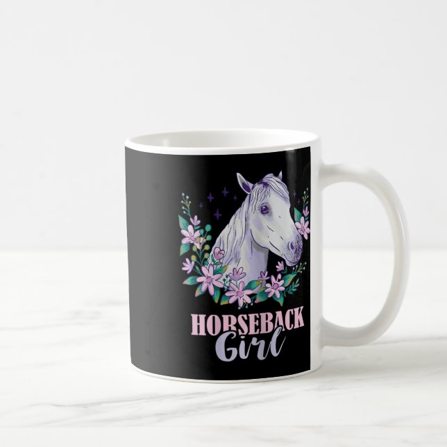 Horseback Girl  Horse Lover Equest Kaffemugg (Höger)