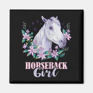 Horseback Girl  Horse Lover Equest Magnet