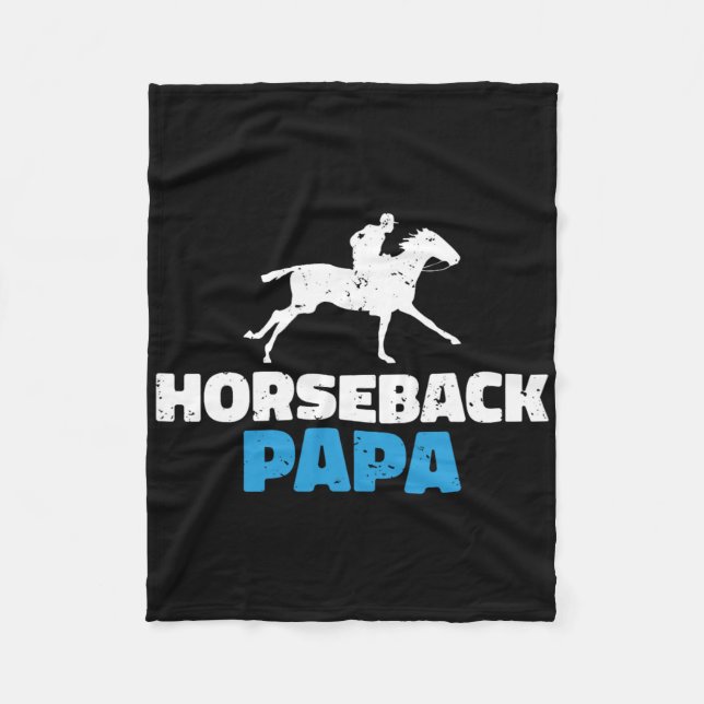 Horseback Pappa Horse Riding Fleecefilt (Framsidan)