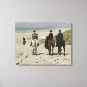 Horseback Ride längs Beach - Fine Art Canvas
