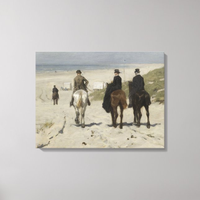Horseback Ride längs Beach - Fine Art Canvas (Framsida)