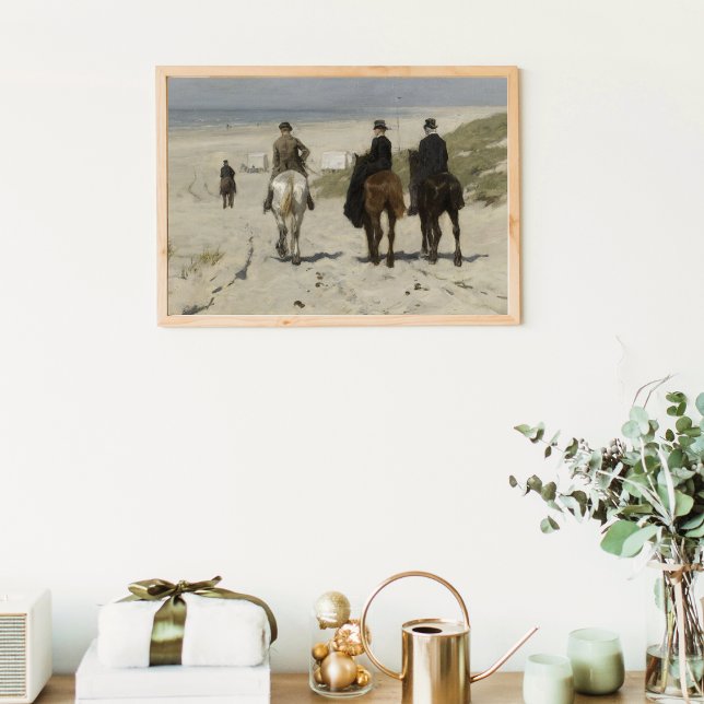 Horseback Ride på Beach, A. Mauve - Art Poster (Skapare uppladdad)