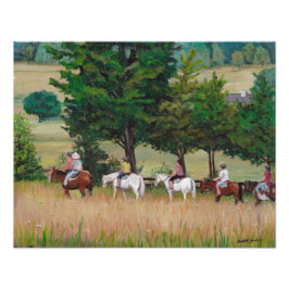 Horseback Tour of Gettysburg Battlefield Art Photo Fototryck