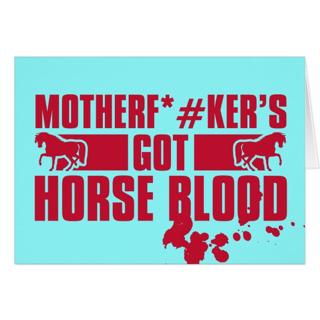 Horseblood Hälsningskort (Framsidan Horizontal)