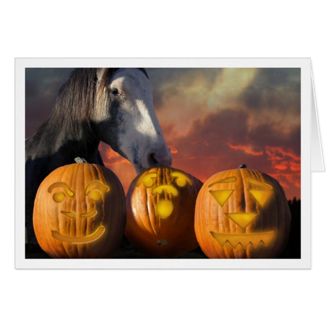 HorseHaloween Hälsningskort (Framsidan Horizontal)