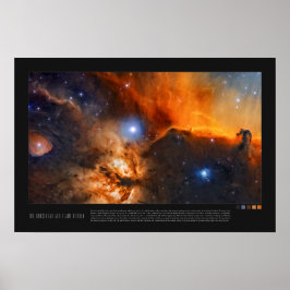 Horsehead och Flame Nebula (Barnard 33, NGC 2024) Poster