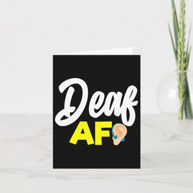 Hörsel - Döv - Oförmögen att höra - Dövmedvetenhet Kort (Framsida)