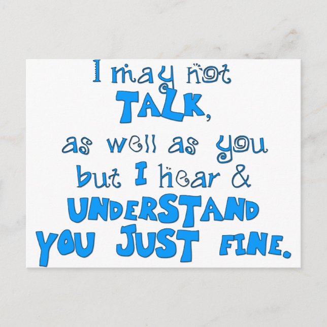Hörsel och förståelse vykort (Framsida)