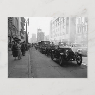 Horseless Carriage Parad, Los Angeles, 1951 Vykort