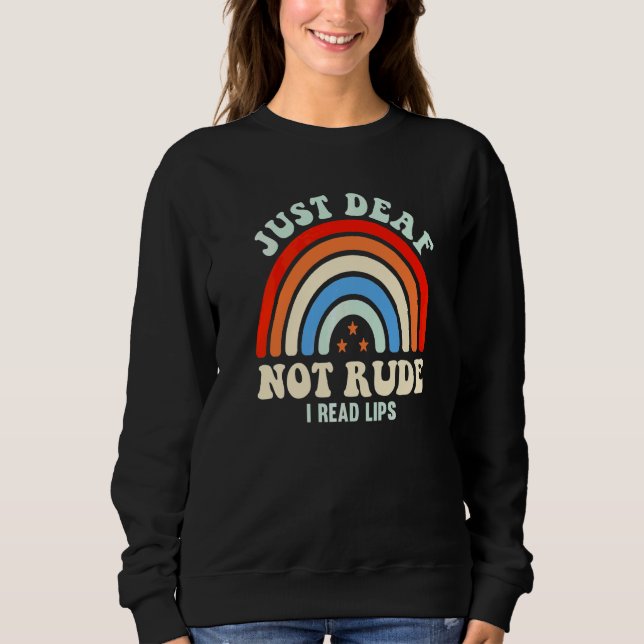 Hörselnedsatt döv asl teckenspråk bara döv t shirt (Framsida)