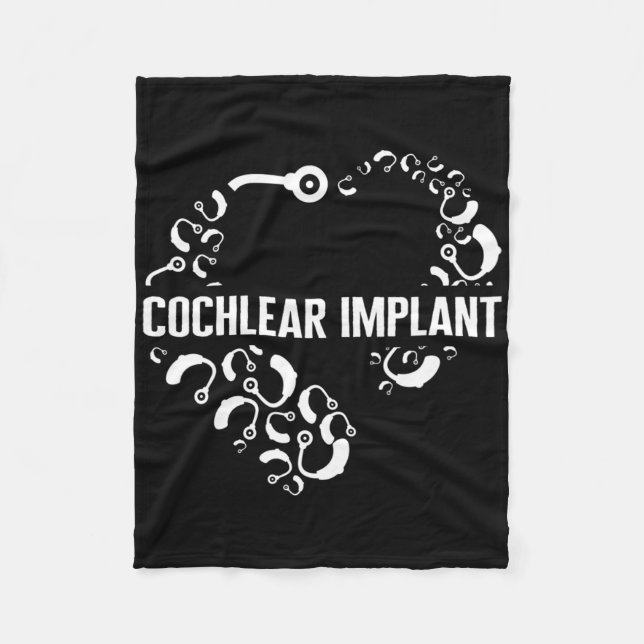 Hörselnedsättning Medvetenhet Kärlek Cochleaimplan Fleecefilt (Framsidan)