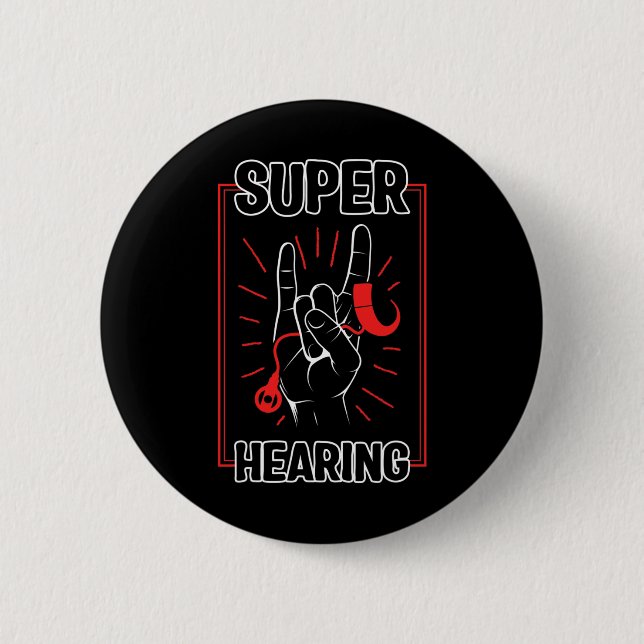 Hörselnedsättning Medvetenhet Super Hörsel Cochlea Knapp (Framsida)