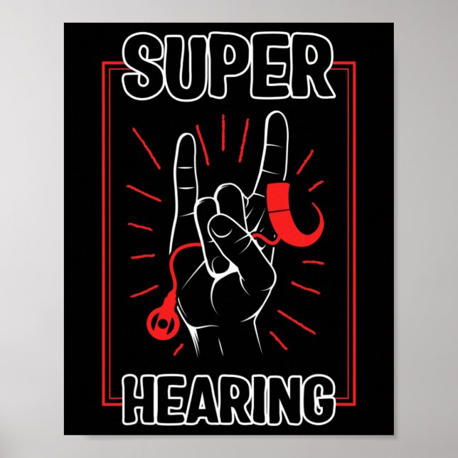 Hörselnedsättning Medvetenhet Superhörsel Cochleai Poster (Framsidan)