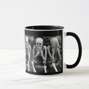 Hörselspråk Se inga onda Skeletons Mugg
