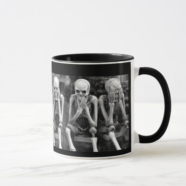 Hörselspråk Se inga onda Skeletons Mugg (Höger)