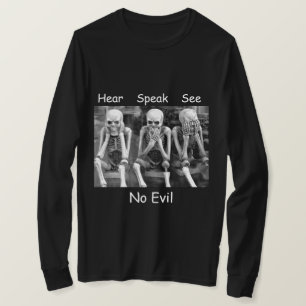 Hörselspråk Se inga onda Skeletons T-Shirt