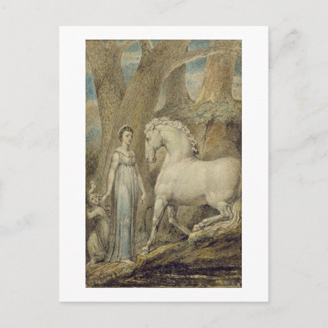 Horsen, från William Hayley's Ballads, c.1805 Vykort (Framsida)