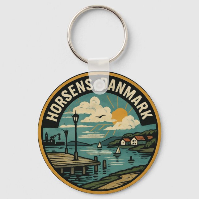 Horsens Danmark Hamn Nyckelring (Framsida)