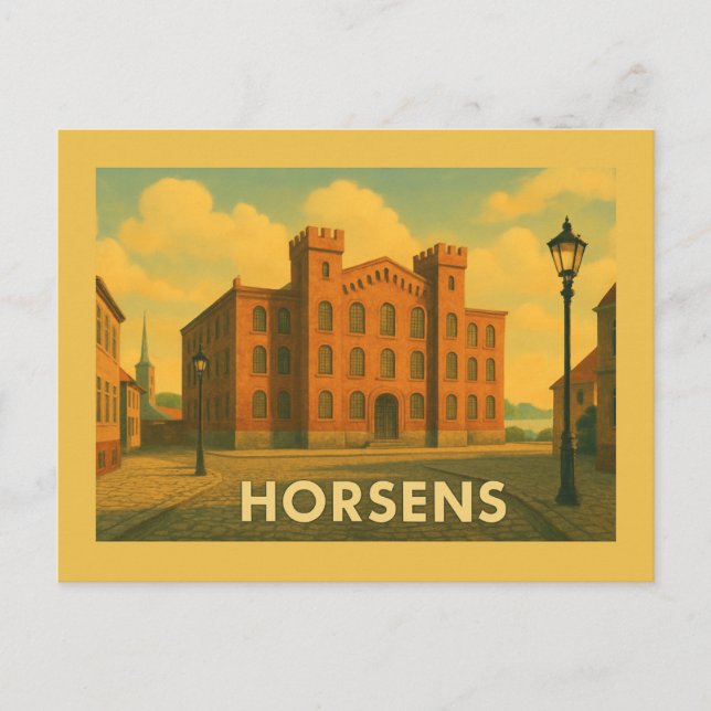 Horsens Danmark Hamn Vykort (Framsida)