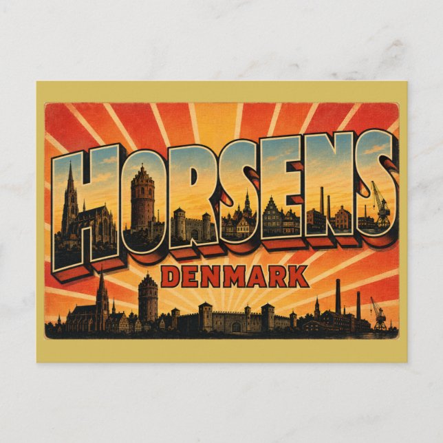 Horsens Danmark Hamn Vykort (Framsida)