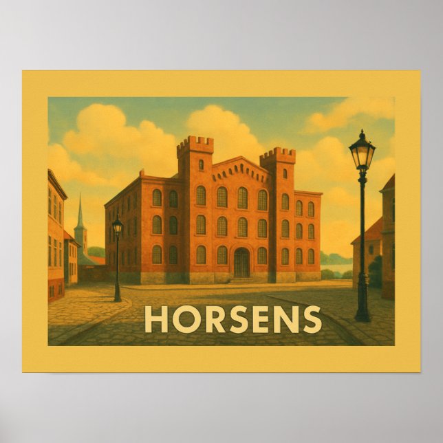 Horsens Denmark Harbor Poster (Framsidan)