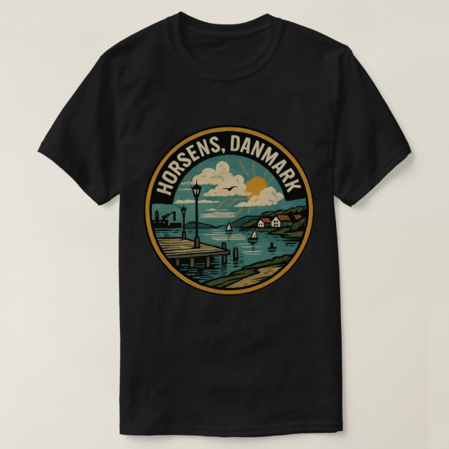 Horsens Denmark Harbor T Shirt (Design framsida)