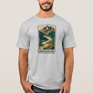 Horsepasture River North Carolina Färger T Shirt