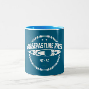 Horsepasture River North Carolina Kayaking Två-Tonad Mugg