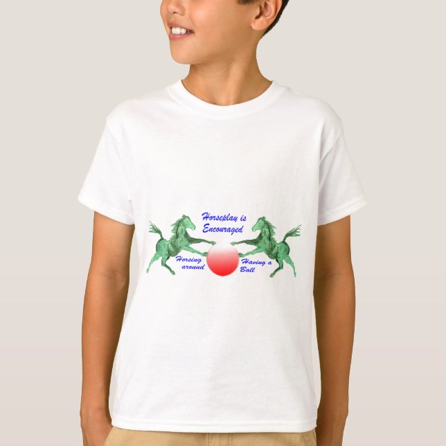 Horseplay uppmuntras tee (Framsida)