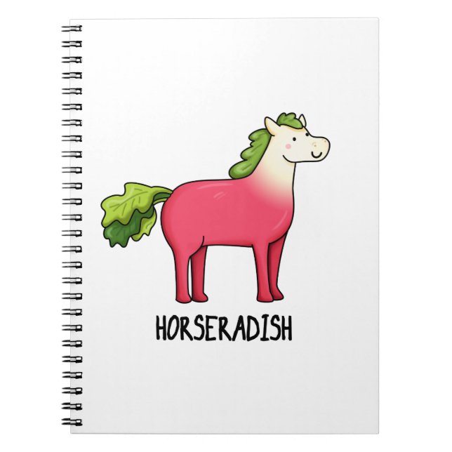 Horseradish Funny Horse Pun Anteckningsbok (Framsidan)