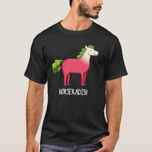 Horseradish Funny Horse Pun Mörk BG T Shirt