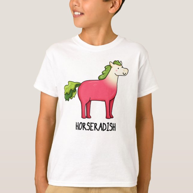 Horseradish Funny Horse Pun T Shirt (Framsida)