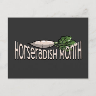Horseradish Month T-Shirt Vykort