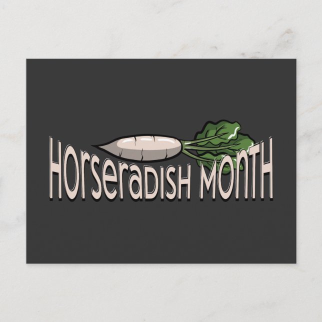 Horseradish Month T-Shirt Vykort (Framsida)