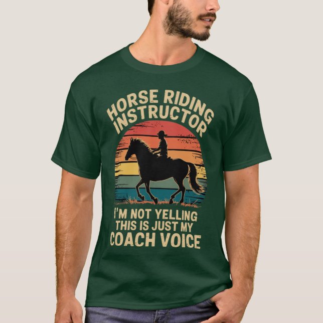 Horserainer Im Not Yelling Love Horse Riding Eques T Shirt (Framsida)