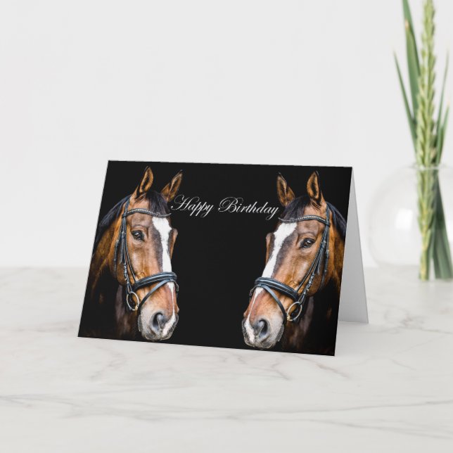 Horses Birthday Card  Kort (Framsida)