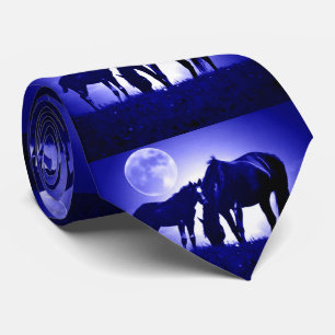 Horses Blue Night Fullmoon Slips