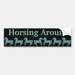 Horses Bumper Sticker Bildekal