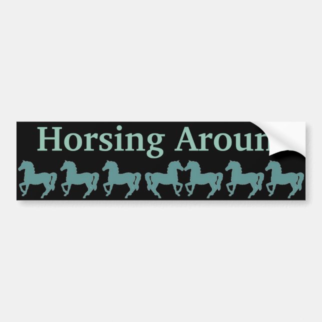 Horses Bumper Sticker Bildekal (Framsidan)