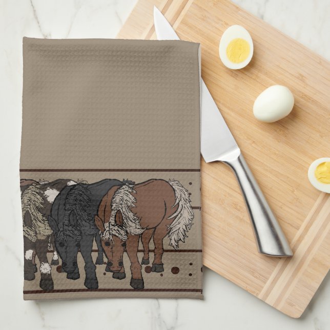 Horses by figdewdrop kitchen towel  kökshandduk (Vikt i Fjärdedel)