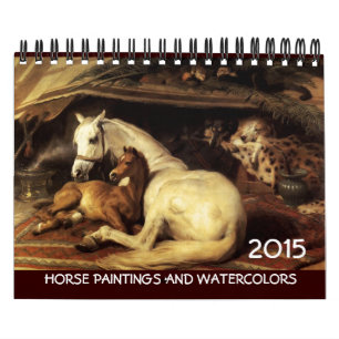 HORSES FINE ART COLLECTION 2014 Paintings Teckning Kalender