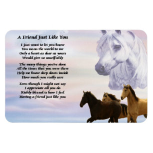 Horses Friend Dikt Magnet