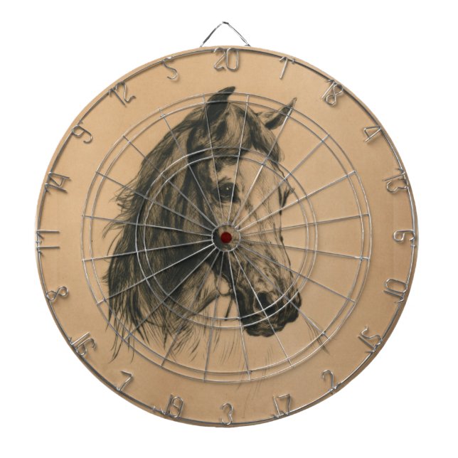 Horses Head (av Heywood Hardy) Darttavla (Framsidan)