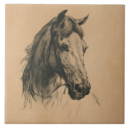 Horses Head (av Heywood Hardy) Kakelplatta