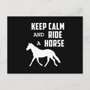 Horses Horseshoe Riding Behålla Lugn Gift Idea Vykort